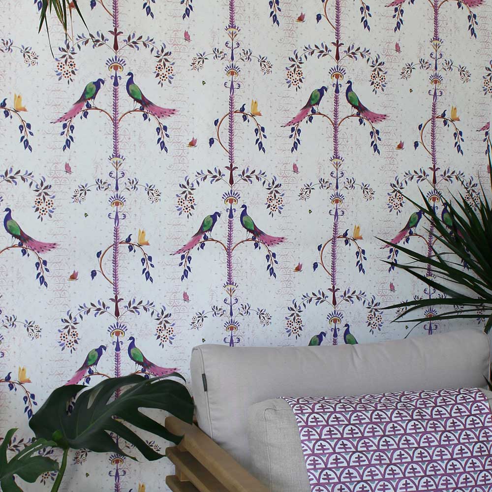 Boboli Wallpaper - Orchid - by Petronella Hall
