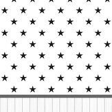 Star Dado Mural - Black and White - by Wallpanel 