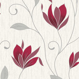 Floral Wallpaper - Red - by Albany