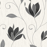 Floral Wallpaper - Black - by Albany. Click for more details and a description.