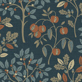 Autumn Trees Wallpaper - Navy - by Albany. Click for more details and a description.