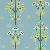Meadow Sweet Wallpaper - Mineral Blue - by Morris. Click for more details and a description.