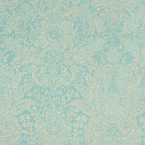 Brocade Precious Wallpaper - Sheen Turquoise - by Hohenberger. Click for more details and a description.