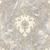Sienna Damask Wallpaper - Grey - by Albany. Click for more details and a description.