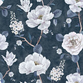 Ashley Floral Wallpaper - Navy - by Arthouse. Click for more details and a description.