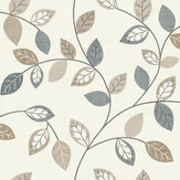 Japandi Leaf Trail Wallpaper - Natural - by Arthouse