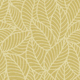 Leaf Lines Wallpaper - Ochre - by Arthouse