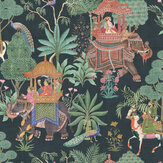 Emperor's Garden Wallpaper - Black Multicoloured - by Esselle Home. Click for more details and a description.