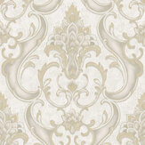 Sonata Damask Wallpaper - Gold - by Albany. Click for more details and a description.