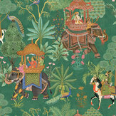 Emperor's Garden Wallpaper - Emerald Multicoloured - by Esselle Home. Click for more details and a description.