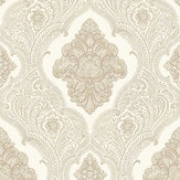 Ravella Damask Wallpaper - Gold - by Albany. Click for more details and a description.