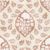 Floral Cartouche Wallpaper - Warm Spice - by Esselle Home