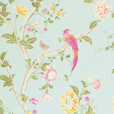 Summer Palace Fabric - Duckegg - by Laura Ashley