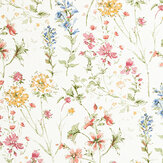 Wild Meadow Fabric - Coral Pink - by Laura Ashley. Click for more details and a description.