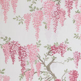 Wisteria  Fabric - Coral Pink - by Laura Ashley