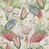 Waterlily Lake Wallpaper - Linen Multicoloured - by Esselle Home. Click for more details and a description.