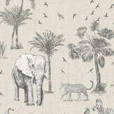 Safari Lagoon Wallpaper - Grey - by Arthouse