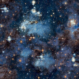 Stardust Wallpaper - Charcoal / Blue - by Arthouse
