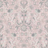 Floral Bird Wallpaper - Pink - by Galerie