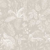 Woodland Toile Wallpaper - Beige - by Crown