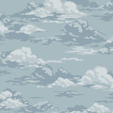 Cumulus Wallpaper - Blue - by Crown
