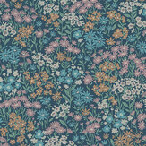 Ditsy Daisies Wallpaper - Dark Blue - by Crown