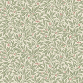 Winter Berry Wallpaper - Green - by Crown