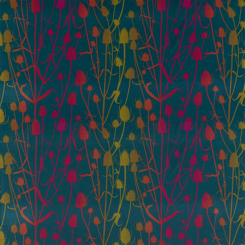 Teasel velvet by Clarissa Hulse - Sunset - Fabric : Wallpaper Direct