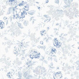 Romantic Rose   Wallpaper - Blue - by Shabby Chic by Rachel Ashwell. Click for more details and a description.