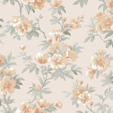 Rosamund Wallpaper - Apricot - by Laura Ashley