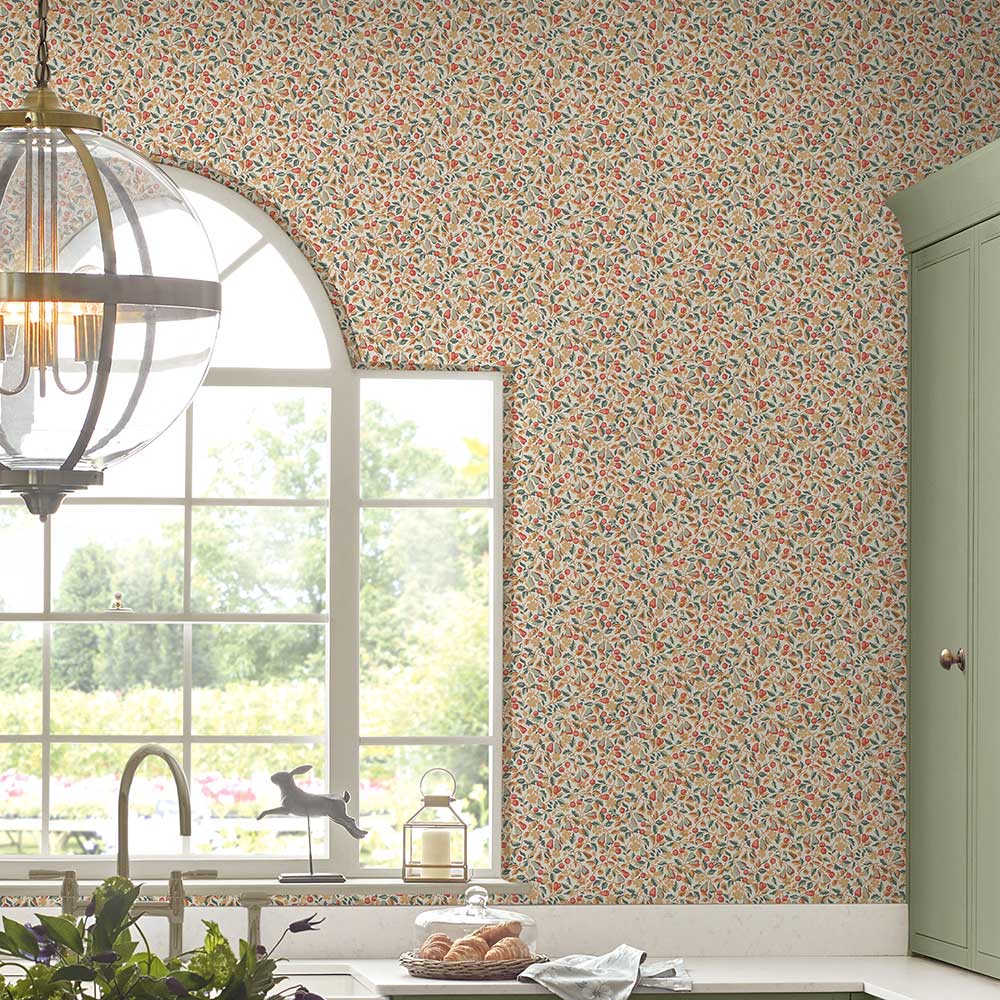 Devrons Grove Wallpaper - Terracotta - by Laura Ashley
