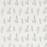 Bilberry Fabric - Dijon/ Teal - by Sanderson