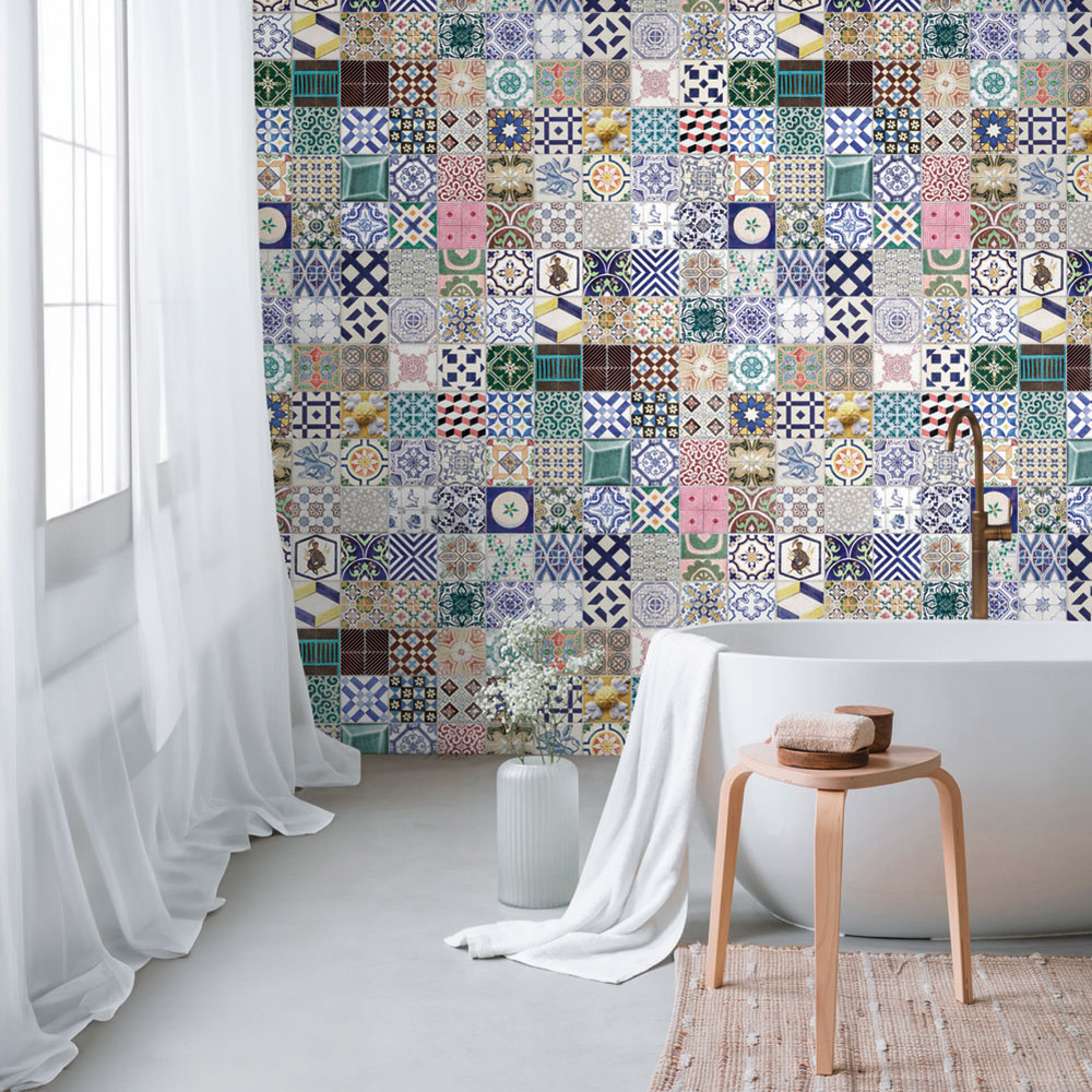 Tile Mured Decorative Tiles Mural by Stories of Life - Multi - Mural : Wallpaper ...