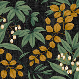 Persephone Wallpaper - Charcoal / Ochre - by Superfresco Easy