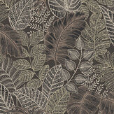 Scattered Leaves Wallpaper - Charcoal - by Superfresco Easy