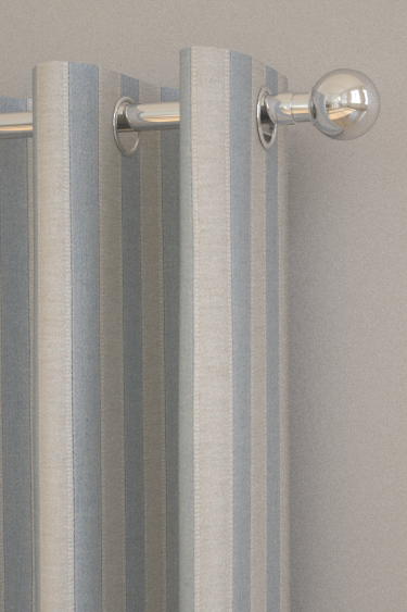 Sorilla Stripe curtains by Sanderson - Delft/ Linen - Fabric