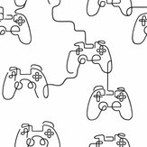 Gamer Doodle Wallpaper - Black / White - by Next
