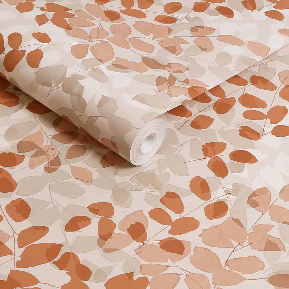 Forest Floor Wallpaper - Burnt Orange - by Next