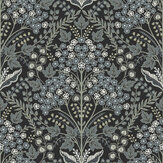 Winkworth Wallpaper - Black - by Paper & Ink