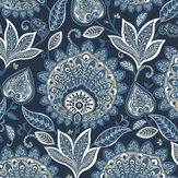 Sheffield Wallpaper - Navy Blue - by Paper & Ink