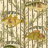 Sweetwater Fishes Wallpaper - Taupe - by Mind the Gap