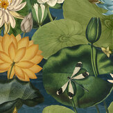 Lotus Blossom Wallpaper Panel - Light Green - by Mind the Gap