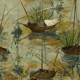 Moored Boats Wallpaper - Green Bay - by Mind the Gap