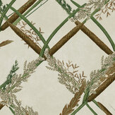 Ornamental Reed Wallpaper - Brown/Green - by Mind the Gap