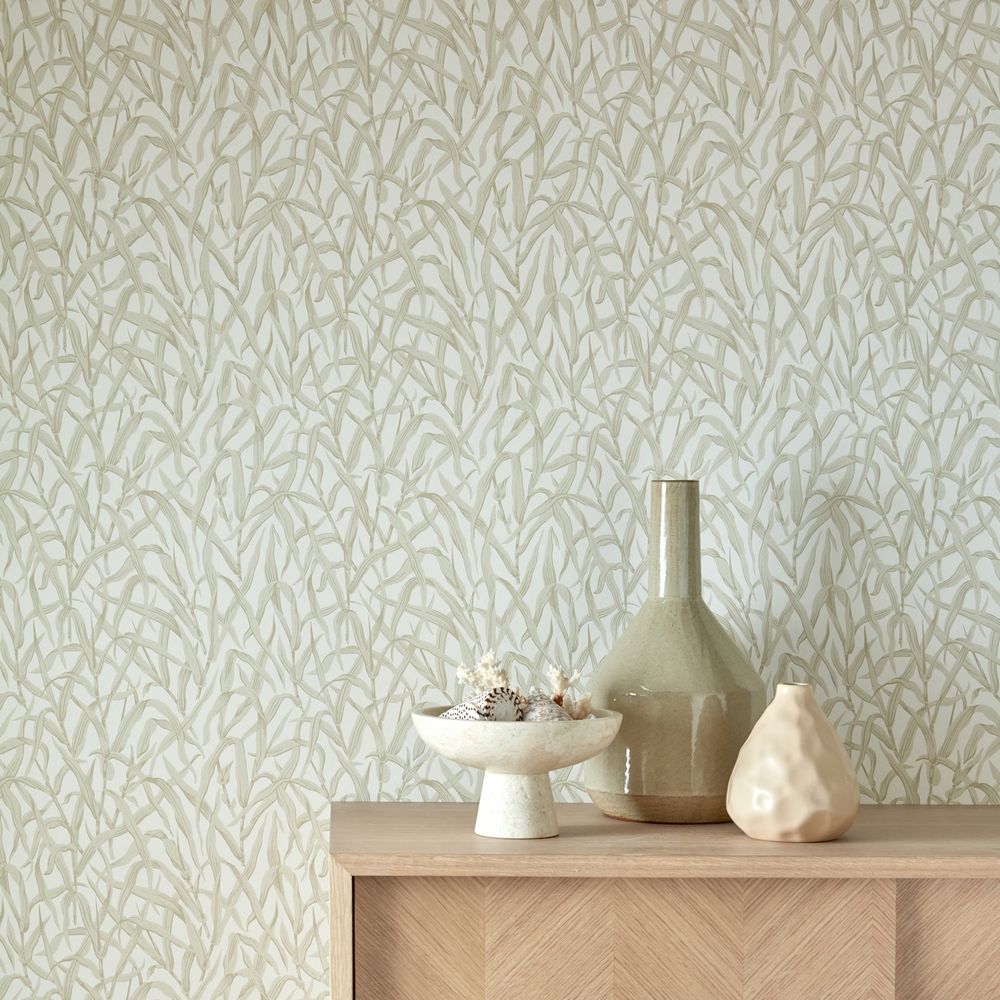 Ornamental Grasses Wallpaper - Natural - by 1838 Wallcoverings