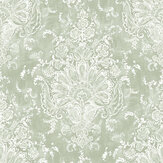 Maddox Wallpaper - Sage Green - by Laura Ashley