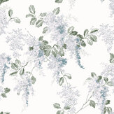 Mirabelle Wallpaper - Pale Seaspray - by Laura Ashley