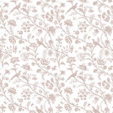 Shepherd's Purse Wallpaper - Dark Blush - by Laura Ashley