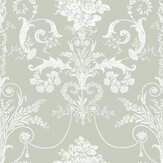 Josette Wallpaper - Sage Green - by Laura Ashley. Click for more details and a description.