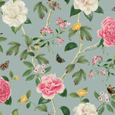 Chinoiserie Charmer Wallpaper - Blue - by Royal Horticultural Society